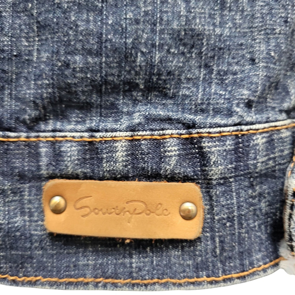 South Pole Women's Denim Jacket Vintage Size Large Juniors Excellent Condition - Picture 6 of 9